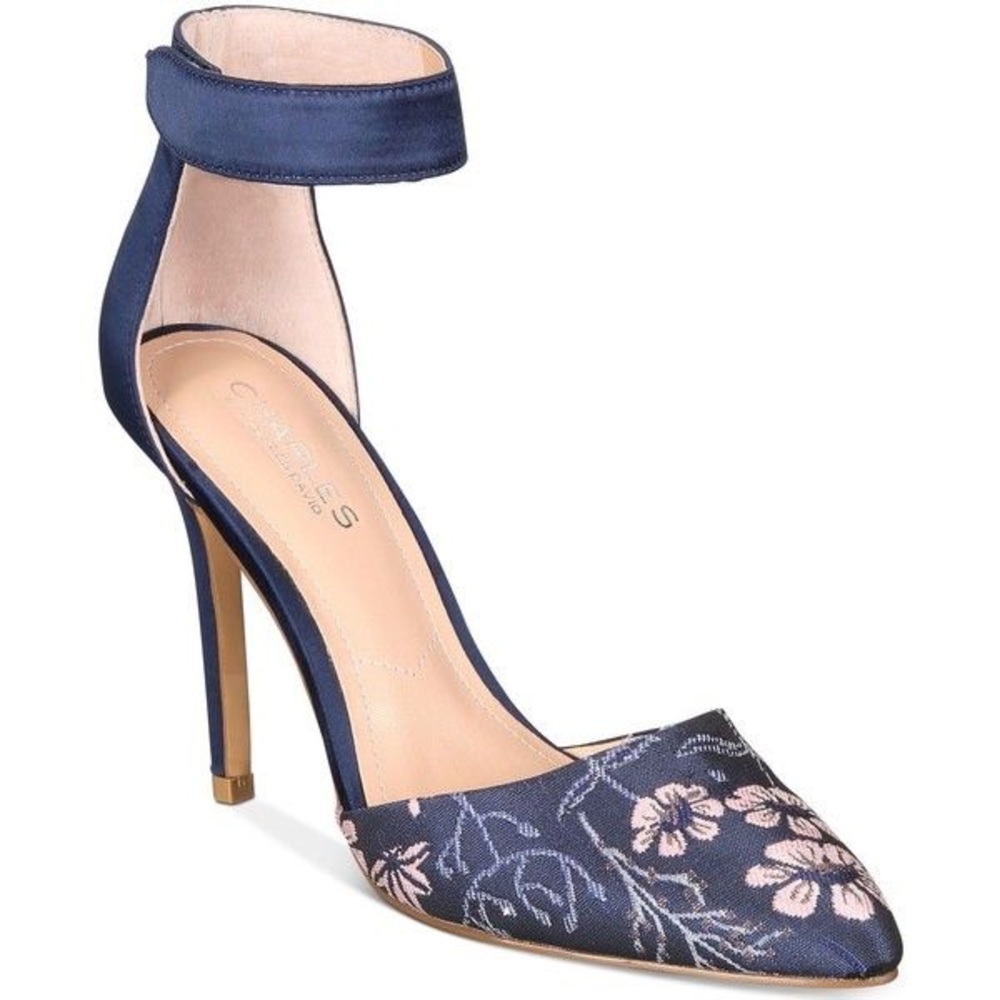 Charles David Pointed Heel with Ankle Strap
